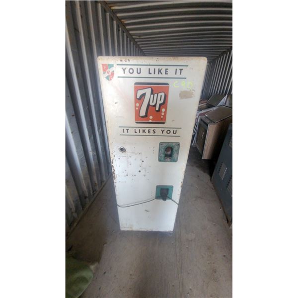Vintage Upright 7UP "You Like It, It Likes You" Vending Machine