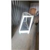 Image 4 : Glass Display Case with White Wood Frame and Interior Fluorescent Light 42x"47"×24