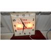Image 1 : Wawanesa Insurance "Time to Insure" Illuminated Advertising Wall Clock 15 x 15" Vintage Glass Lense