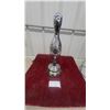 Image 1 : Coulter Cup Merchants Bowling Championship 1918 Silver-Plated Bowling Pin Trophy 22" Tall with