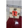 Image 1 : Coca-Cola Square Electric Wall Clock with Lighted Face 16.6 x 16.6" Wiring Needs Attention Vintage