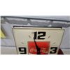 Image 2 : Coca-Cola Square Electric Wall Clock with Lighted Face 16.6 x 16.6" Wiring Needs Attention Vintage