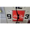 Image 3 : Coca-Cola Square Electric Wall Clock with Lighted Face 16.6 x 16.6" Wiring Needs Attention Vintage