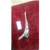 Image 1 : Vintage Chrome Hood Ornament with Lattice Design and Mounting Hardware 13"