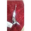 Image 3 : Vintage Chrome Hood Ornament with Lattice Design and Mounting Hardware 13"