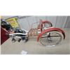 Image 4 : Vintage Mobo Horse Pedal Toy Tricycle with Sulky Cart Metal 42" Long