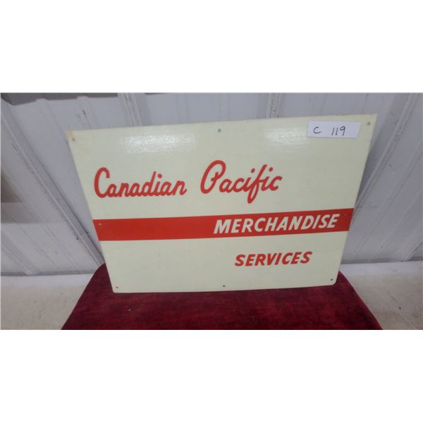 Canadian Pacific Merchandise Services Fiberglass Sign 14 x 21"