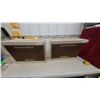 Image 1 : 2x Wurlitzer Stereo External Speaker Pair with Brown Grille Cloth Vintage