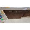 Image 2 : 2x Wurlitzer Stereo External Speaker Pair with Brown Grille Cloth Vintage