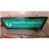 Image 1 : Natural Gas Appliances "The Natural Choice" Illuminated Light Box Sign by Claude Neon 12 x 36"