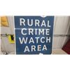 Image 2 : Manitoba Rural Crime Watch Area Reflective Road Sign Metal 36 x 47"