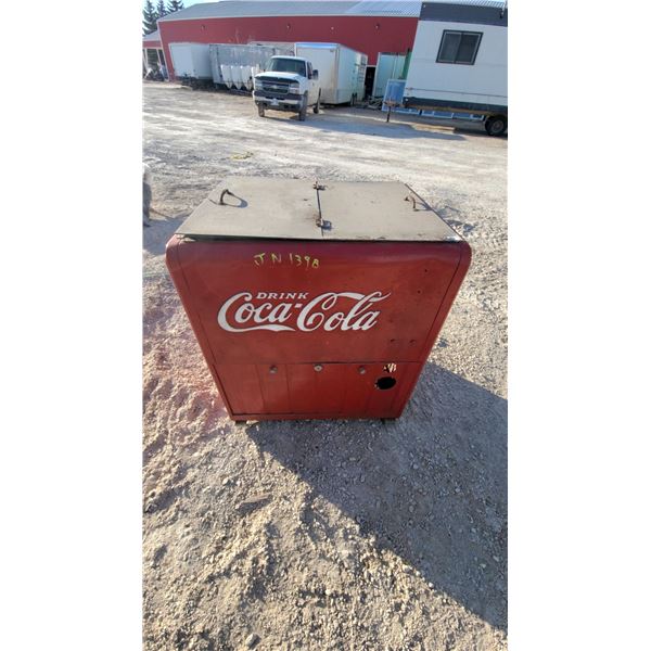 Vintage Coca-Cola Chest Ice Cold Drink Top-Loading Cooler with Dual Lid Handles