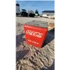 Image 3 : Vintage Coca-Cola Chest Ice Cold Drink Top-Loading Cooler with Dual Lid Handles