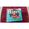 Image 1 : Hires Root Beer "So Refreshing" Embossed Tin Advertising Sign Vintage 13.6 x 11.6"