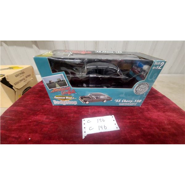 American Muscle Bodyshop American Graffiti '55 Chevy 150 1:18 Scale Die Cast Kit with Box