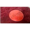 Image 3 : Chrome Great Dane Trailors Emblem on Red Oval Mounting Plate 8.6 x 10.6"