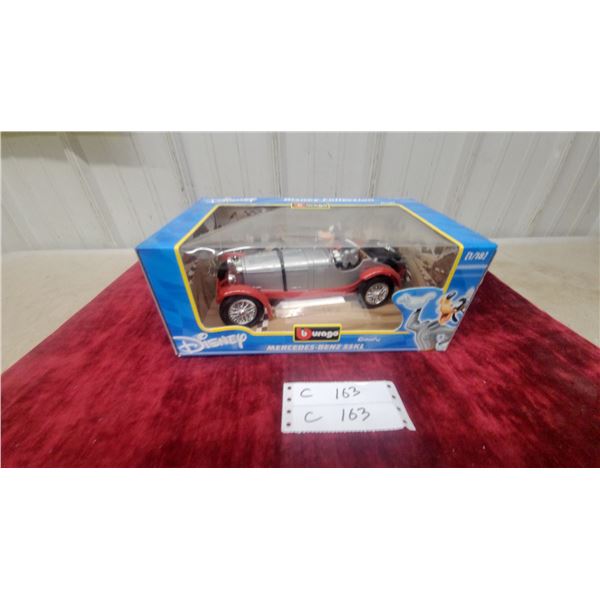 Burago Disney Collection Mercedes-Benz SSKL Goofy Diecast Car 1:18 Scale with Box