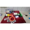 Image 1 : Gyro Cycle Stunt Motorcycle Toy with Ramp, Ring of Fire, and Cardboard Accessories and Box