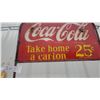 Image 4 : Vintage Coca-Cola Metal Wire Display Rack with "Take Home a Carton 25¢" Sign Sign Size 9.6 x 16"