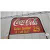 Image 8 : Vintage Coca-Cola Metal Wire Display Rack with "Take Home a Carton 25¢" Sign Sign Size 9.6 x 16"