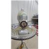 Image 6 : Mico Art Deco Floor Standing Smoker Stand with Slag Glass Globe Lamp and Ashtrays Very Rare with