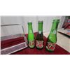 Image 3 : Vintage 7UP Green Glass Bottles with Metal 6 Pack Carrier Aluminum