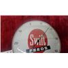 Image 3 : Swift Feeds Vintage Round Advertising Thermometer, 10" Diameter Vintage Glass Lense