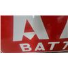 Image 5 : Atlas Batteries Porcelain Enamel Vintage Advertising Sign72 X 22.6" 2 Shallow Dents Onn the A
