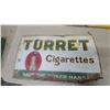 Image 1 : Turret Cigarettes Vintage Porcelain Enamel Advertising Sign 18 x 30"