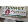 Image 4 : Turret Cigarettes Vintage Porcelain Enamel Advertising Sign 18 x 30"