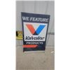 Image 5 : Valvoline "We Feature Valvoline Products" Metal Advertising Sign 2 Sided 24 x 36"