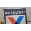 Image 6 : Valvoline "We Feature Valvoline Products" Metal Advertising Sign 2 Sided 24 x 36"