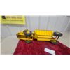 Image 10 : Wooldridge Model Toys Yellow Pressed Steel Buggy Scraper Pressed Steel Vintage 25" Long