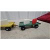 Image 4 : Modle Toy Die Cast and Pressed Metal Vintage Airport Baggage Carrier Totol Length 26"