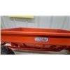 Image 11 : Wooldridge Mfg Co. Model Toys Orange Buggy Scraper Pressed Steel Set Vintage 25" Long