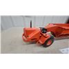 Image 2 : Wooldridge Mfg Co. Model Toys Orange Buggy Scraper Pressed Steel Set Vintage 25" Long