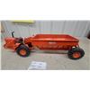 Image 3 : Wooldridge Mfg Co. Model Toys Orange Buggy Scraper Pressed Steel Set Vintage 25" Long