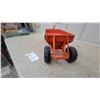 Image 6 : Wooldridge Mfg Co. Model Toys Orange Buggy Scraper Pressed Steel Set Vintage 25" Long