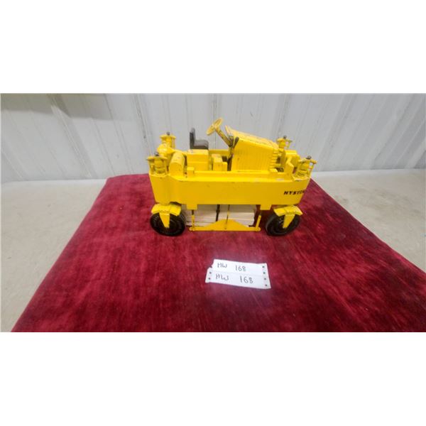 Drudge Bros. Lumber Forklift Pressed Steel Toy with Wood Load Vintage 12" Long