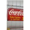 Image 4 : Coca-Cola "Take Home a Carton 36¢" Metal Store Display Rack with Sign Sign Size 16 x 9" Rack Size