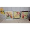 Image 1 : 1957 Coca-Cola Advertising Calendar Pages, Framed Pin-Up Girl Illustrations