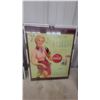 Image 2 : 1957 Coca-Cola Advertising Calendar Pages, Framed Pin-Up Girl Illustrations