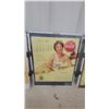 Image 3 : 1957 Coca-Cola Advertising Calendar Pages, Framed Pin-Up Girl Illustrations