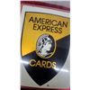 Image 6 : Vintage American Express Cards Double-Sided Metal Advertising Sign 16 x 20.6"