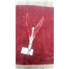 Image 4 : Vintage 1949-1950 Plymouth Spirit of Flight Hood Ornament with Red Lucite Wings