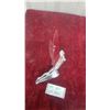Image 5 : Vintage 1949-1950 Plymouth Spirit of Flight Hood Ornament with Red Lucite Wings