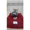 Image 1 : Decorative Desktop Globe with Polished Metal Airplane on Arc Stand