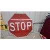 Image 1 : Full-Size Metal Stop Sign with Reflective Surface 35" Diameter