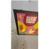Image 2 : Midway Bull's Eye Arcade Dart Score Board Game Backglass with Wood Frame 33 x 51" Vintage