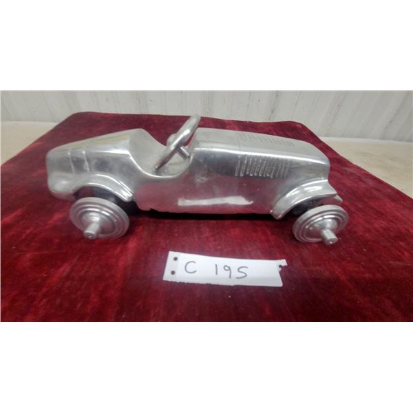 Vintage Cast Aluminum Toy Race Car 12" Long Vintage